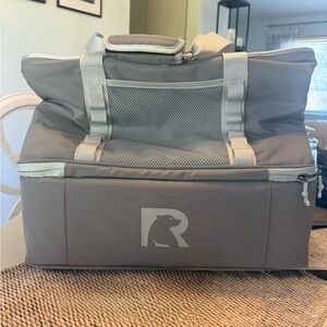 Gray Duffel Cooler Bag with Front R Logo